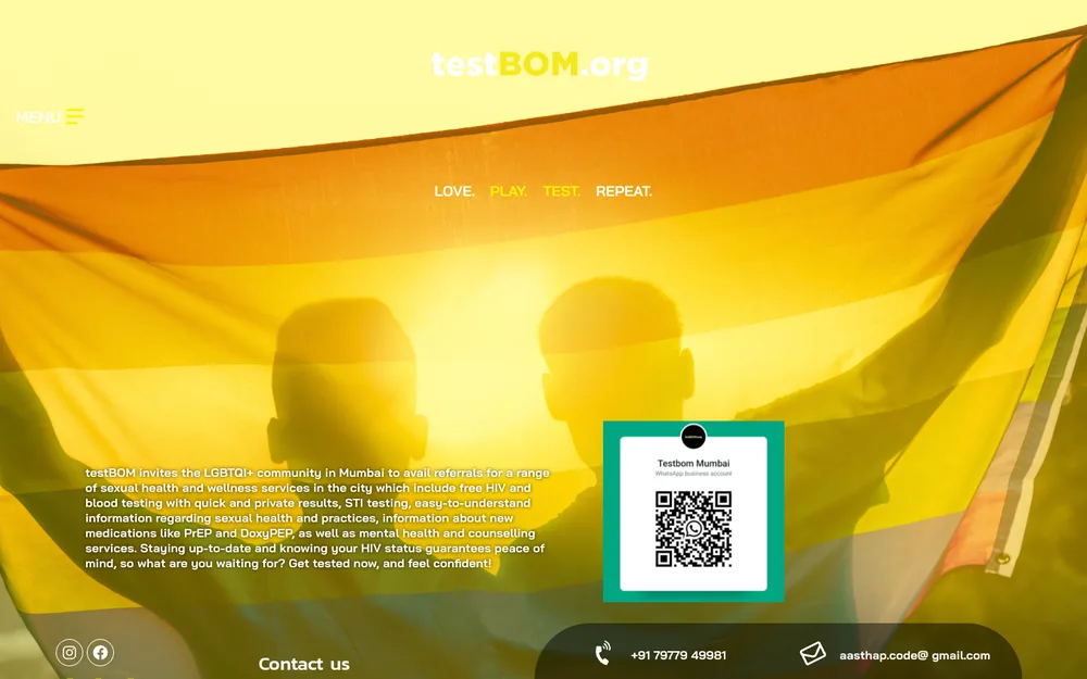testBOM.org home page, Mumbai